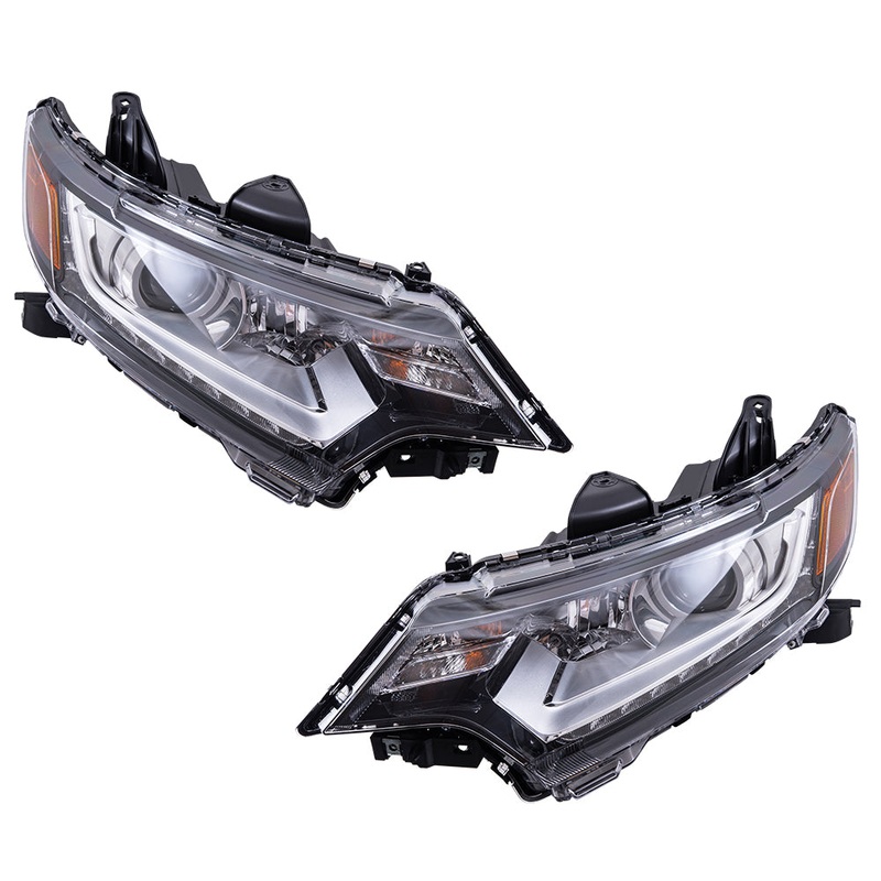 2016-2020 Mitsubishi Outlander Halogen Combination Headlight Assembly Set LH+RH 2018-2022 Mitsubishi Outlander PHEV