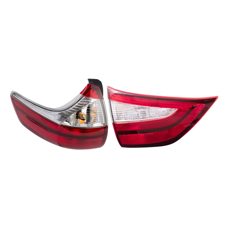 Brock Aftermarket Replacement Part Driver Side Tail Light Assemblies Quarter and Liftgate Mounted Compatible with Toyota 2015-2019 Toyota Sienna EXCEPT SE