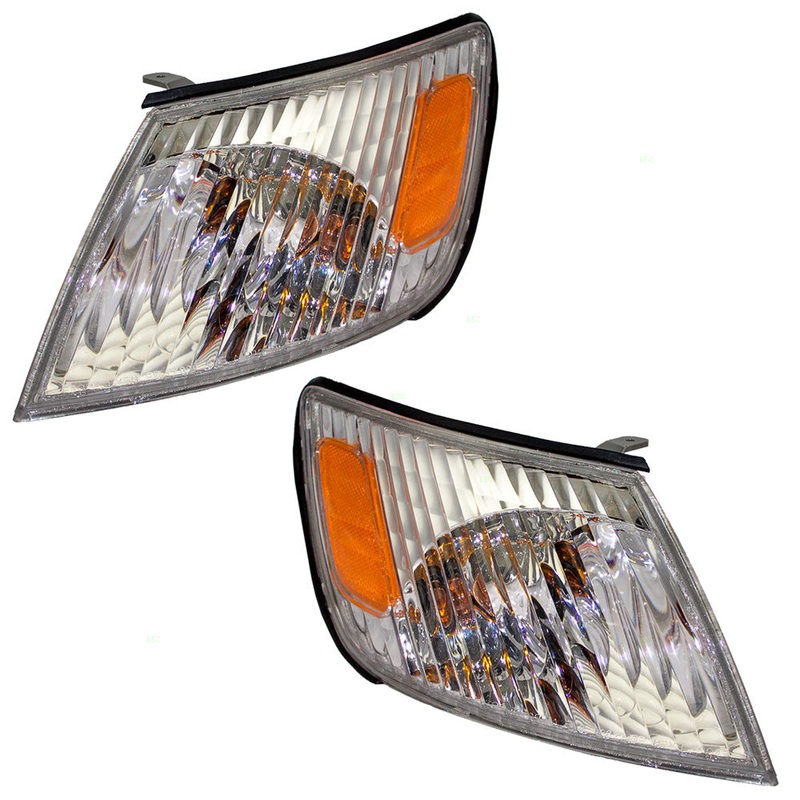 Brock Replacement Driver and Passenger Park Signal Corner Marker Lights Lamps Lenses Compatible with 2000-2001 ES300 81520-33100 81510-33100