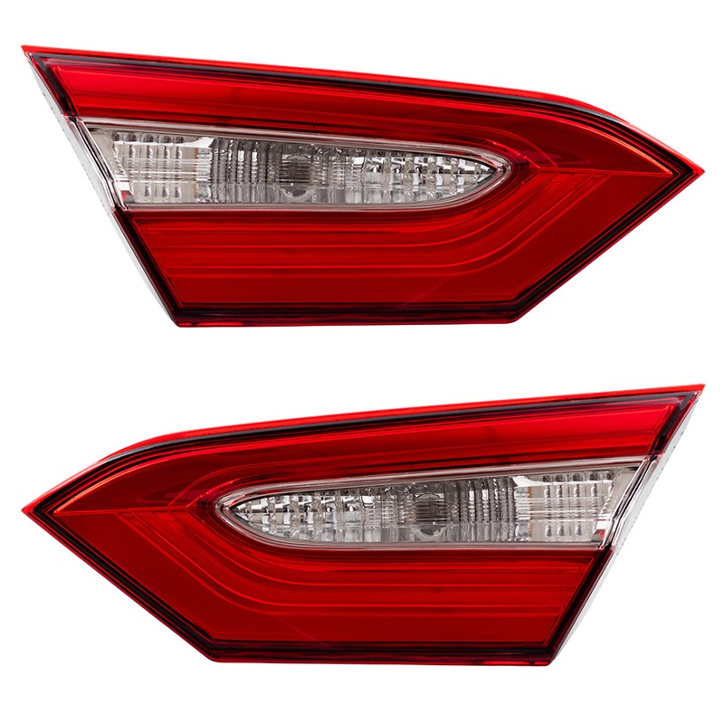 Brock Replacement Driver and Passenger Side Tail Light Assemblies Lid Mounted Compatible with 2018-2019 Toyota Camry SE Built to 10/2018 in North America ONLY