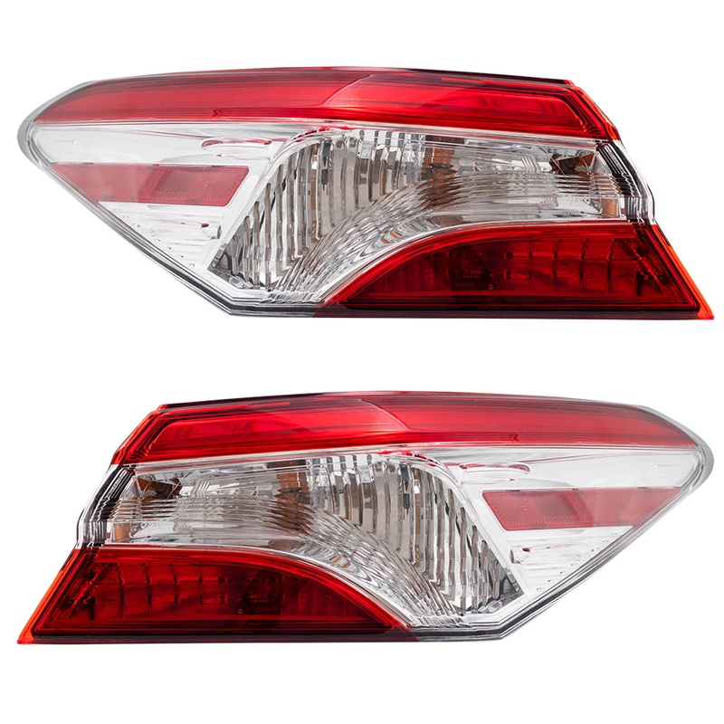 Brock Replacement Driver and Passenger Side Tail Lights Quarter Mounted Compatible with 2018-2020 Camry L/LE/TRD, 2020 Camry XSE W/TRD Package, 2018-2019 Camry Hybrid LE & 2020 Camry Hybrid SE
