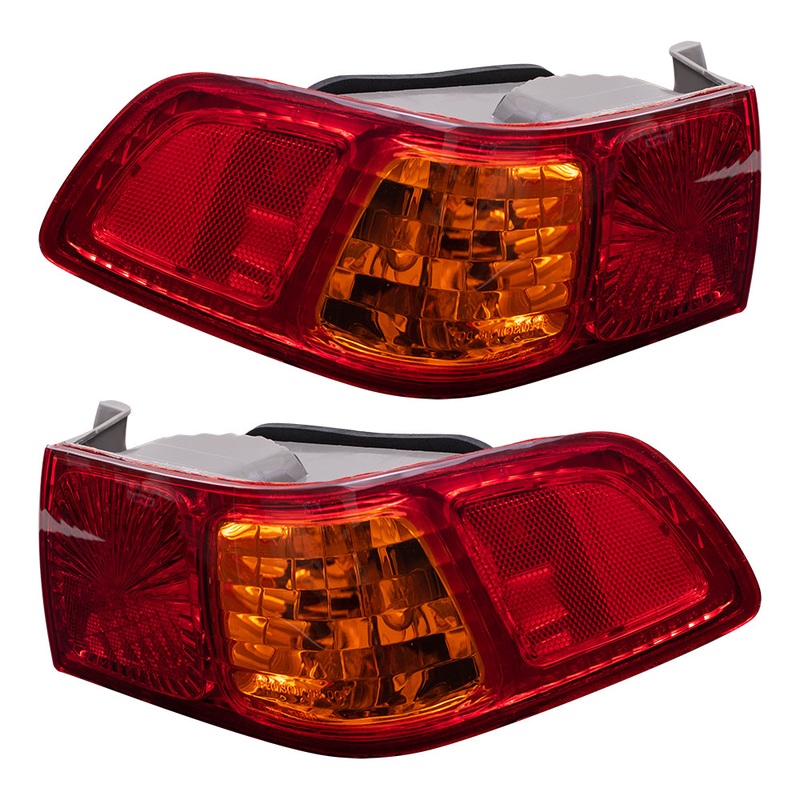 Brock Replacement Driver and Passenger Taillights Quarter Panel Mounted Tail Lamps Compatible with 00-01 Camry 81560AA030 81550AA030