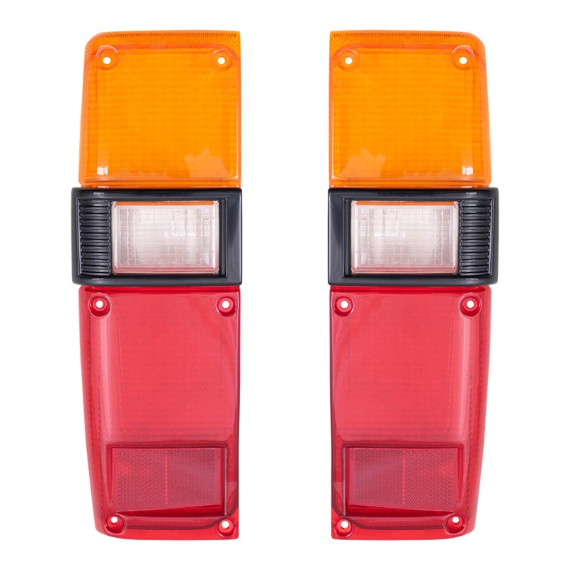 Brock Replacement Driver and Passenger Taillights Tail Lamp Lenses Compatible with 79-83 Pickup Truck 8156189121 8155189121