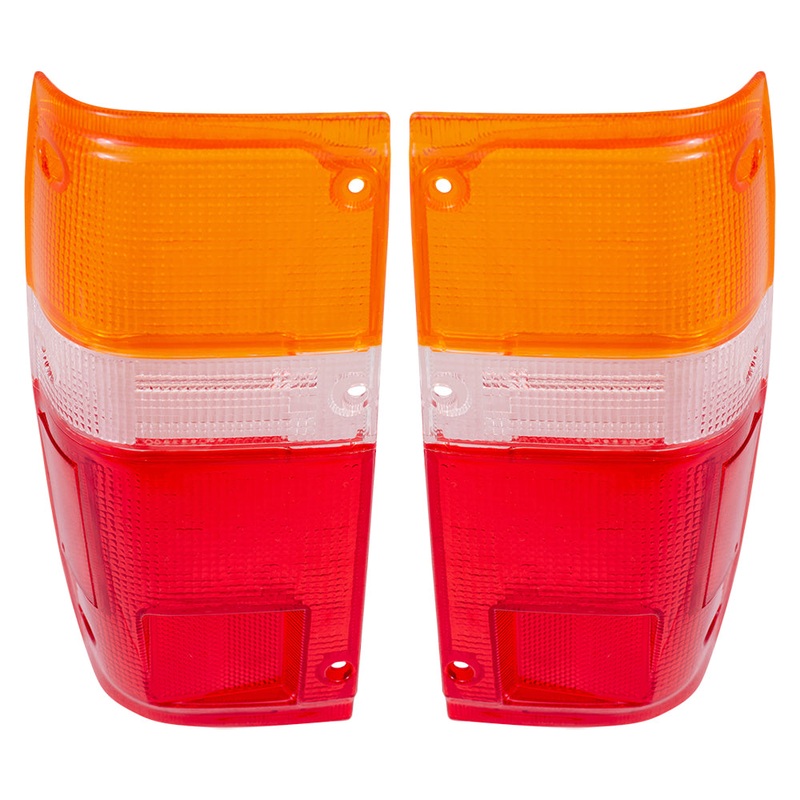 Brock Replacement Driver and Passenger Taillights Tail Lamps Lens Compatible with 84-89 Pickup Truck SUV 8156189133 8155189133