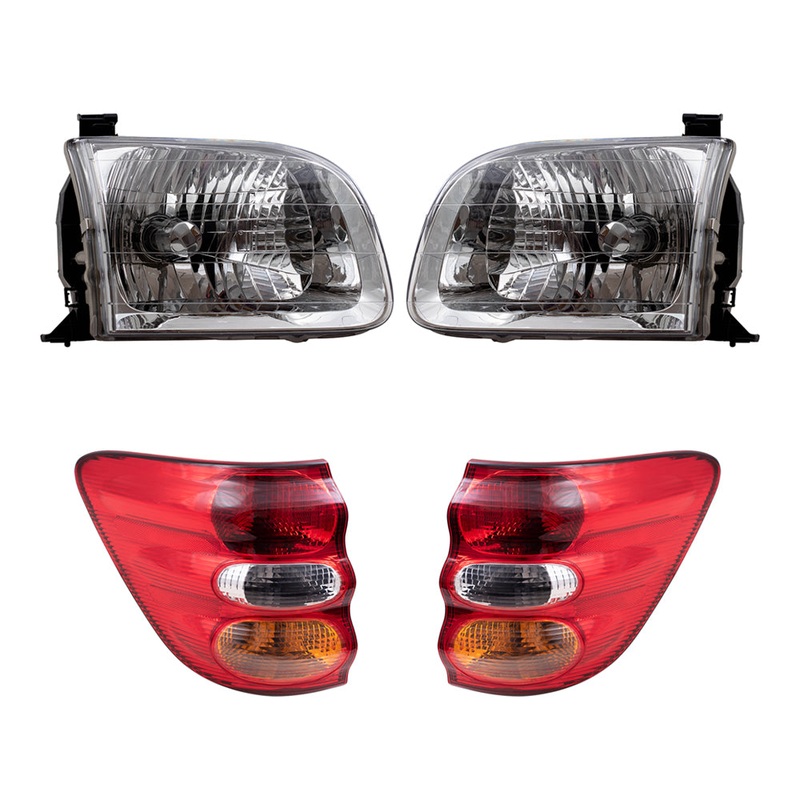 Brock 4 Piece Set of Headlights and Tail Lights for 2001-2004 Sequoia