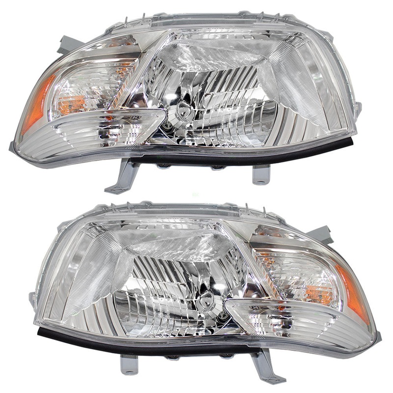 Brock Replacement Driver and Passenger Headlights Headlamps Compatible with 2008-2010 Highlande SUV 81150-0E110 81110-0E090