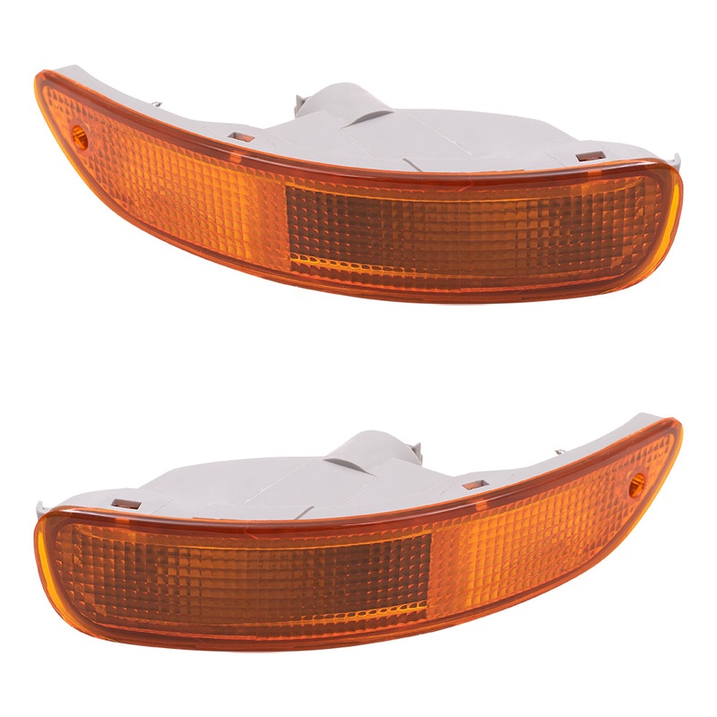 Brock Replacement Driver and Passenger Park Signal Corner Marker Lights Bumper Mounted Lamps Compatible with 1993-1997 Corolla 81520-12700 81510-12720