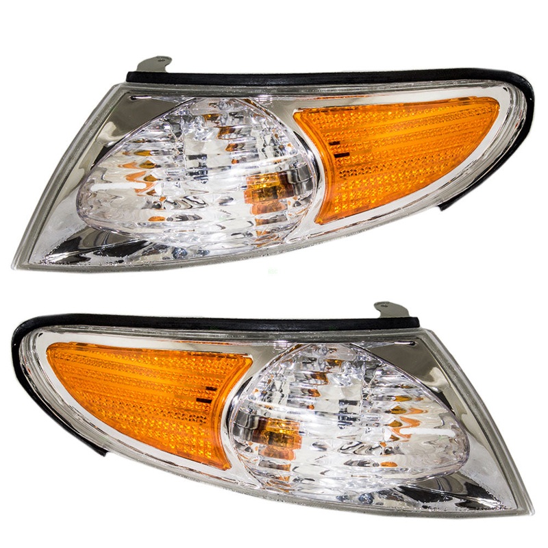 Brock Replacement Driver and Passenger Park Signal Corner Marker Lights Lamps Compatible with 2002-2003 Solara 81520-AA030 81510-AA030