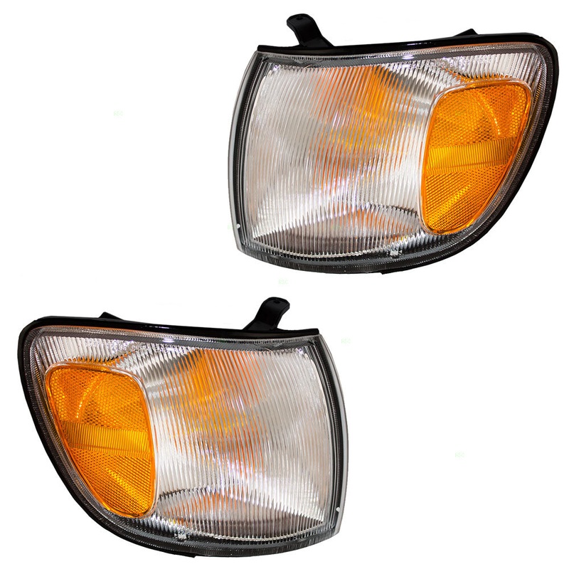 Brock Replacement Driver and Passenger Park Signal Corner Marker Lights Lamps Lenses Compatible with 1998-2000 Van 8152008010 8151008010