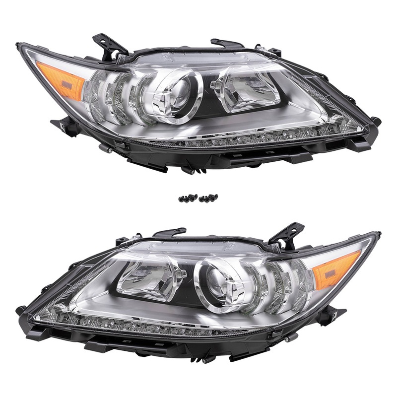 Brock Replacement Driver and Passenger Side HID Combination Headlight Assemblies without HID Kit Compatible with 2013-2015 ES 350 and 2013-2015 ES 300h
