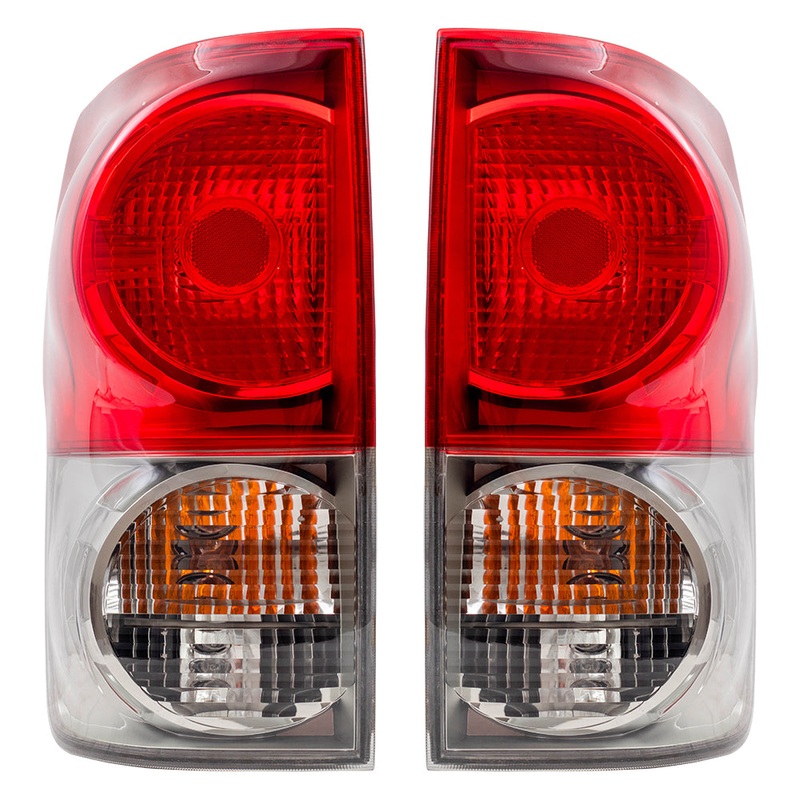 Brock Replacement Driver and Passenger Taillights Tail Lamps Compatible with 2007-2009 Tundra Pickup Truck 81560-0C070 81550-0C070