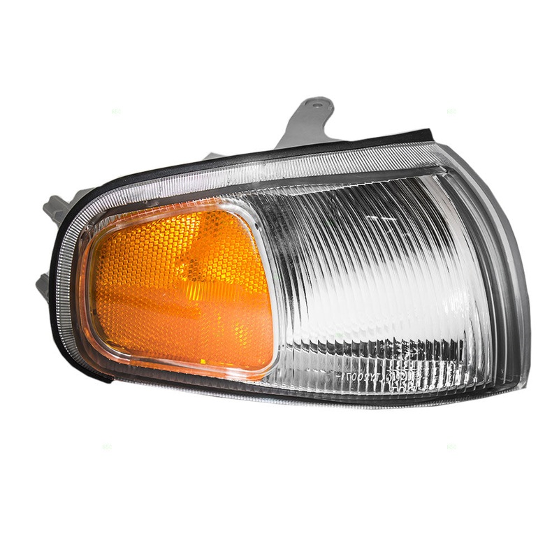 Brock Replacement Passengers Park Signal Corner Marker Light Lamp Amber & Clear Lens Compatible with 1995-1996 Camry 81610-33030