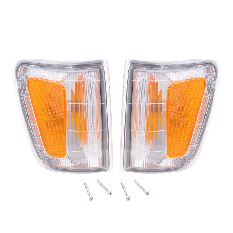Brock Replacement Set Driver and Passenger Park Signal Corner Marker Lights Fender Mounted Lens Compatible with 1993-1998 T100 Pickup Truck 8162034010 8161034010