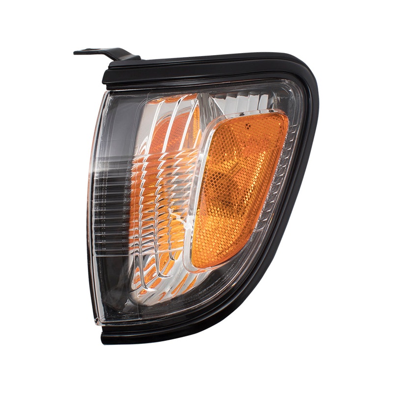 Brock Replacement Drivers Park Signal Corner Marker Light Lamp w/ Black Trim Compatible with 2001-2004 Tacoma Pickup Truck 8162004090C0