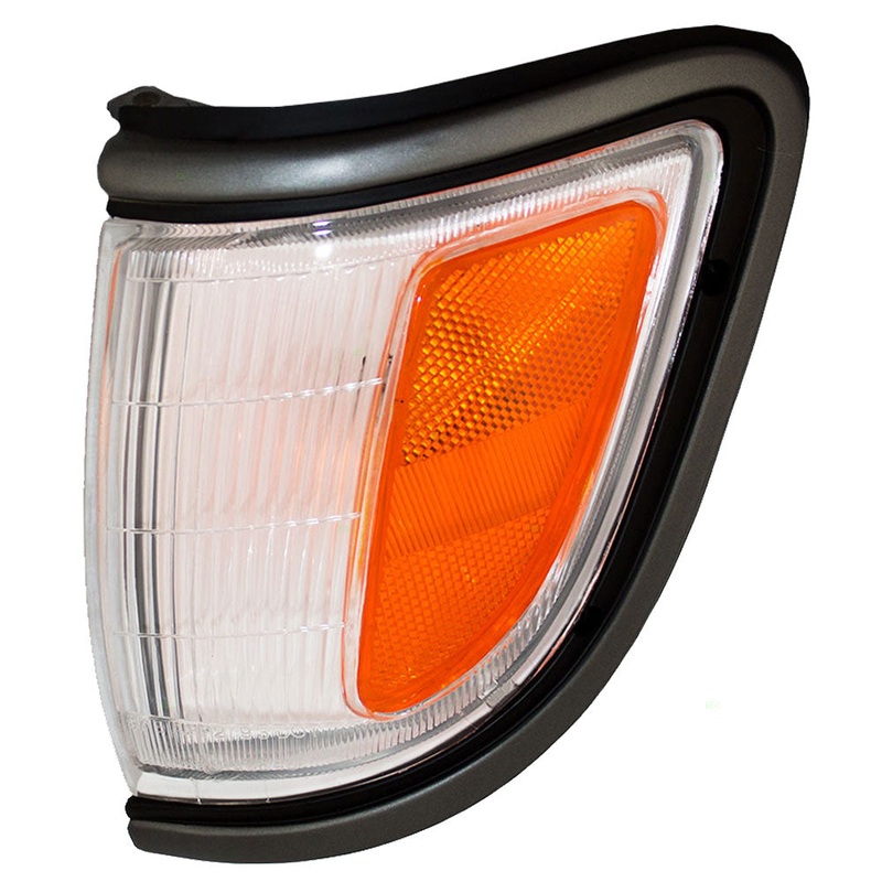 Brock Replacement Drivers Park Signal Side Marker Light Lamp with Black Trim Compatible with 95-96 Pickup Truck 81620-04010