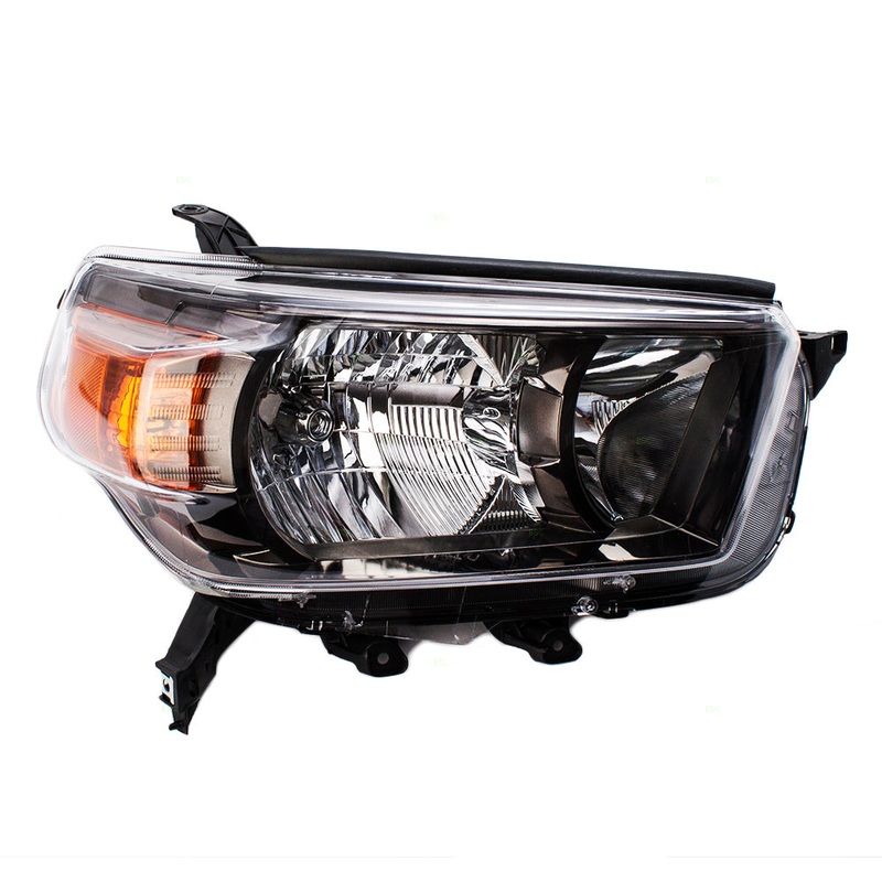 Brock Replacement Passengers Combination Headlight Headlamp Unit w/Black Bezel Compatible with 4Runner 8113035530