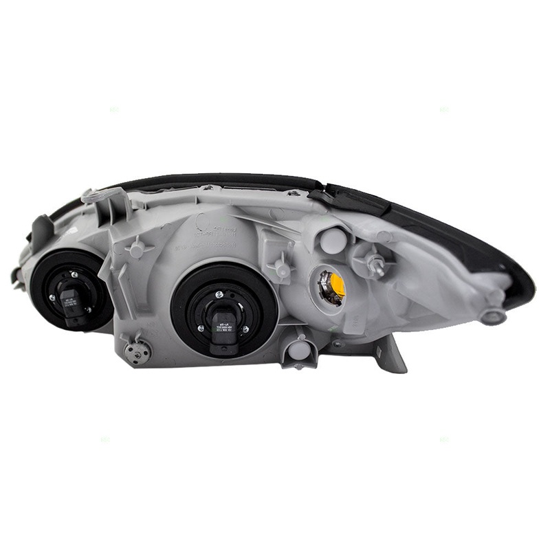 Brock Replacement Passengers Halogen Headlight Lens with Black Bezel Compatible with 2002-2004 Camry 81110-AA070