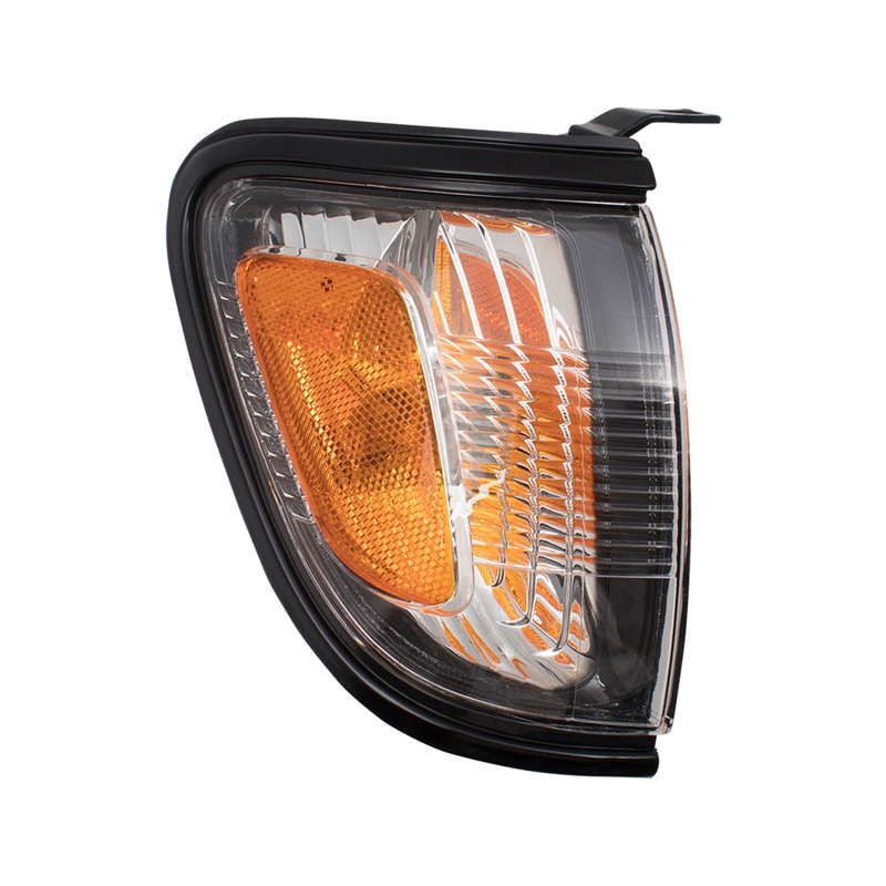 Brock Replacement Passengers Park Signal Corner Marker Light Lamp w/ Black Trim Compatible with 01-04 Tacoma Pickup Truck 8161004090C0