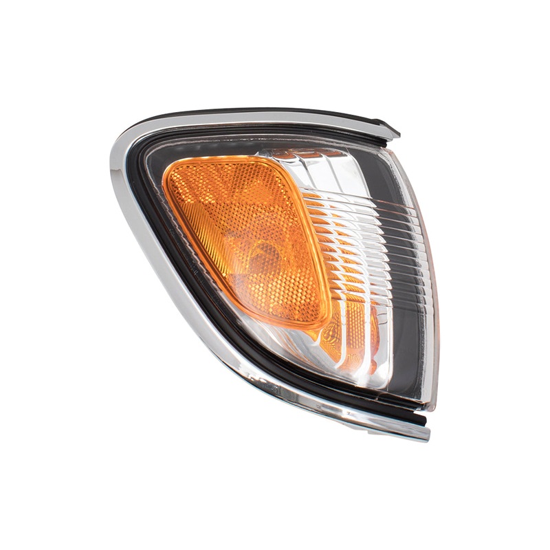Brock Replacement Passengers Park Signal Corner Marker Light Lamp w/ Chrome Trim Compatible with 01-04 Tacoma Pickup Truck 8161004080