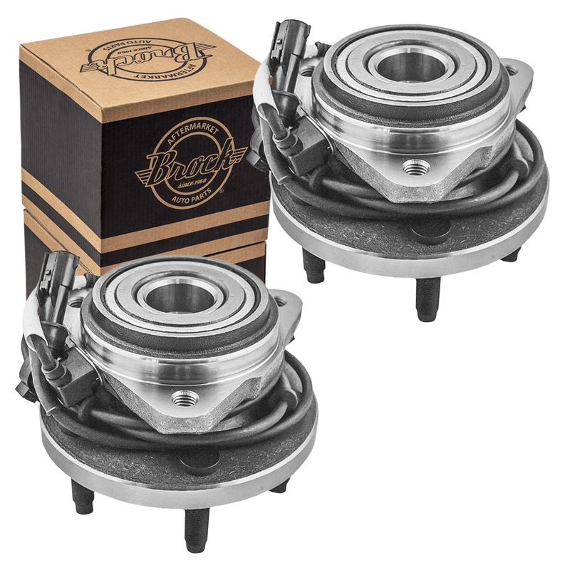 Brock Aftermarket Replacement Front Driver Left Passenger Right Hub/Bearing Assembly Set Compatible With 1995-2001 Ford Explorer 4WD/AWD