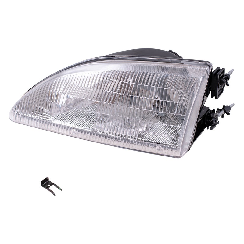 Brock Replacement Drivers Headlight Headlamp with Textured Lens Compatible with Mustang F4ZZ13008F