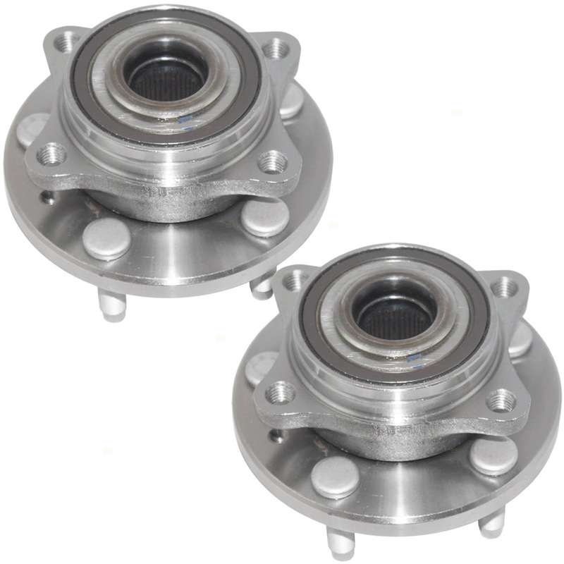 Brock Replacement Pair Set Front Wheel Hub Bearings Compatible with 2008-2009 Sable Taurus & Taurus X 8F9Z 1104 C HA590028 513223