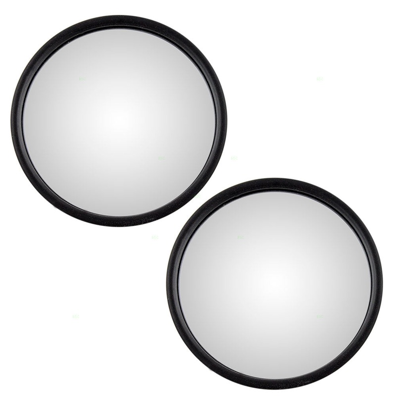Brock Replacement Driver and Passenger Universal Convex Stainless Steel 6″ Round Side Mirrors with Brackets