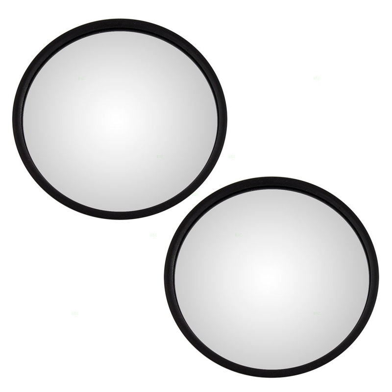Brock Replacement Driver and Passenger Universal Convex Stainless Steel 7.5″ Round Side Mirrors with L Brackets