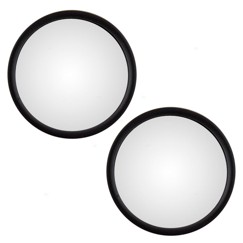 Brock Replacement Driver and Passengers Universal Convex Stainless Steel 5″ Side Mirrors with Brackets