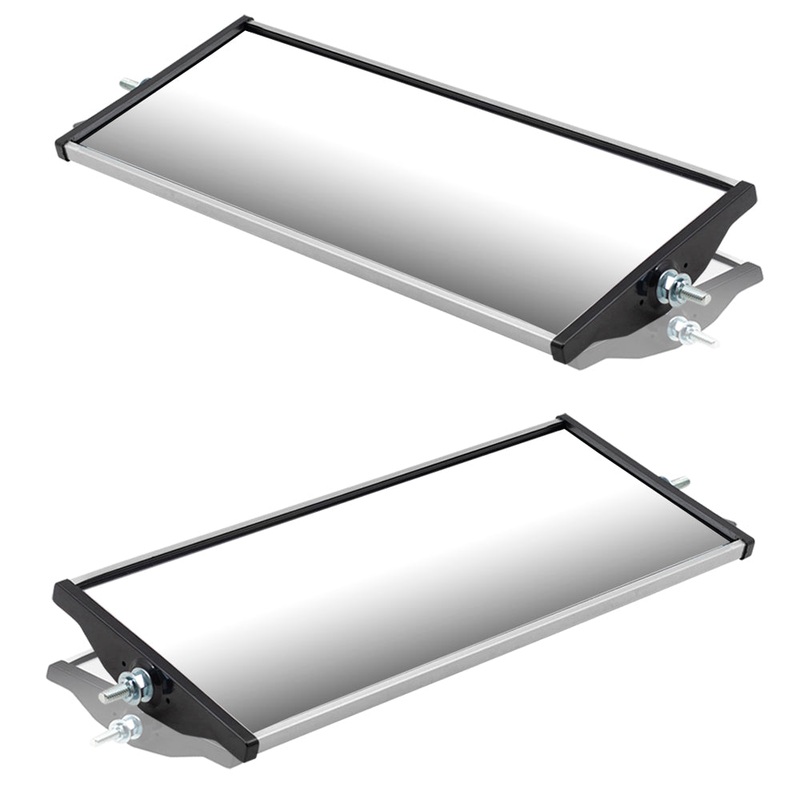 Brock Replacement Driver and Passengers Universal West Coast Truck Stainless Aluminum Side Mirror Head 6.5″ x 16″