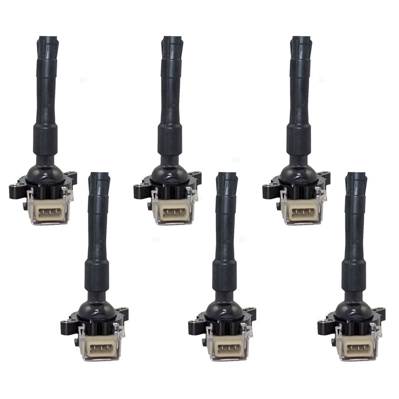 Brock Replacement 6 Piece Set Ignition Spark Plug Coils Compatible with Various Models 12137599219 12 13 7 599 219