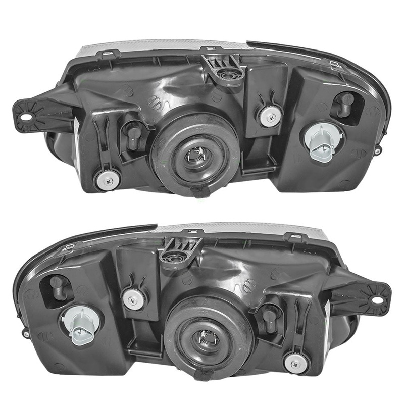 Brock Replacement Driver and Passenger Halogen Headlights Compatible with 2000-2002 Accent 92101-25050 92102-25050