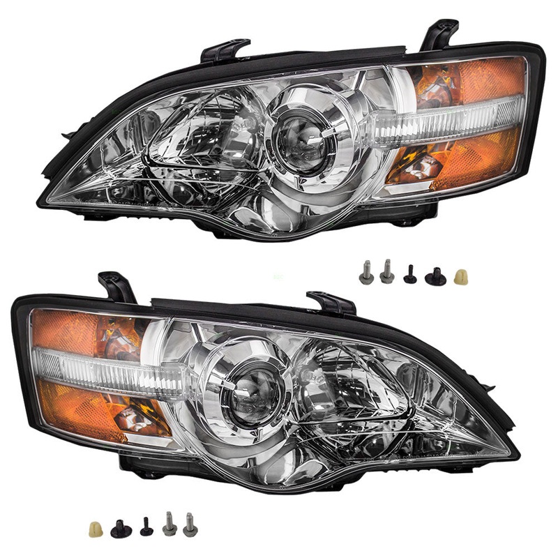 Brock Replacement Driver and Passenger Headlights Headlamps Compatible with 2006 2007 Legacy Outback 84001AG43C 84001AG42C