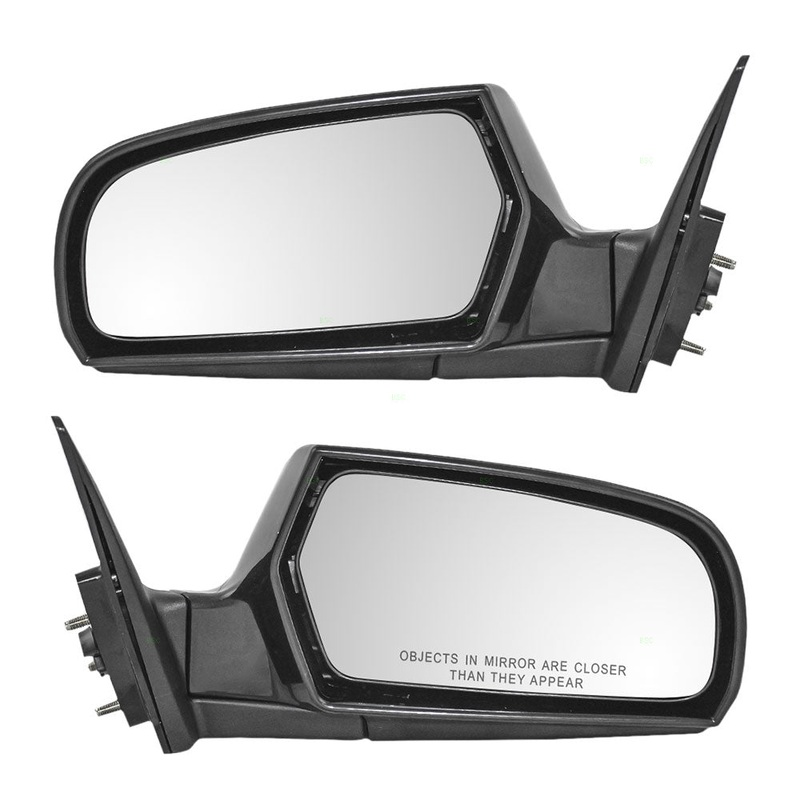 Brock Replacement Driver and Passenger Power Side View Mirrors Heated Ready-to-Paint Compatible with 2006-2010 Optima 87610 2G010 87620 2G110