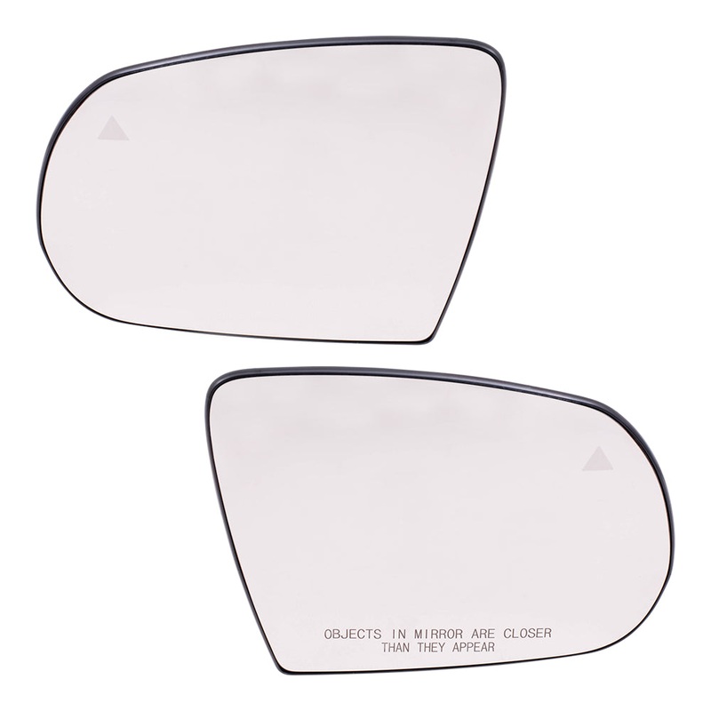 Brock Replacement Driver and Passenger Side Mirror Glass & Base with Heat and Blind Spot Detection without Memory Compatible with 2014-2021 Cherokee