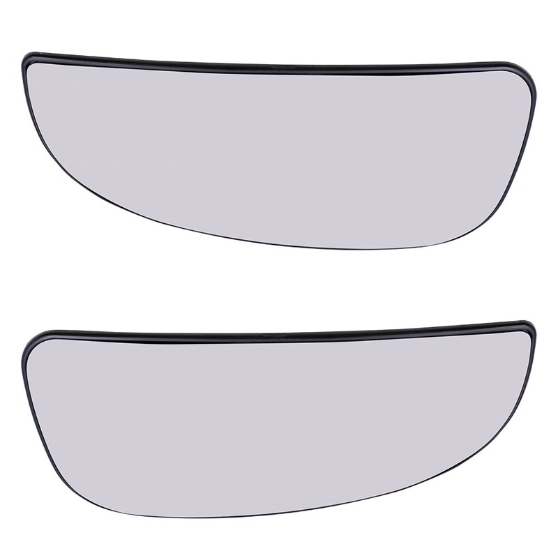 Brock Replacement Driver Passenger Lower Mirror Glass with Base Set Heated Compatible with 2014-2023 Promaster