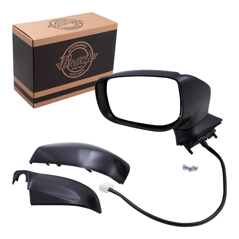Brock Replacement Driver Power Side Mirror with Ready-to-Paint and Textured Black Covers Compatible with 2017-2020 Impreza