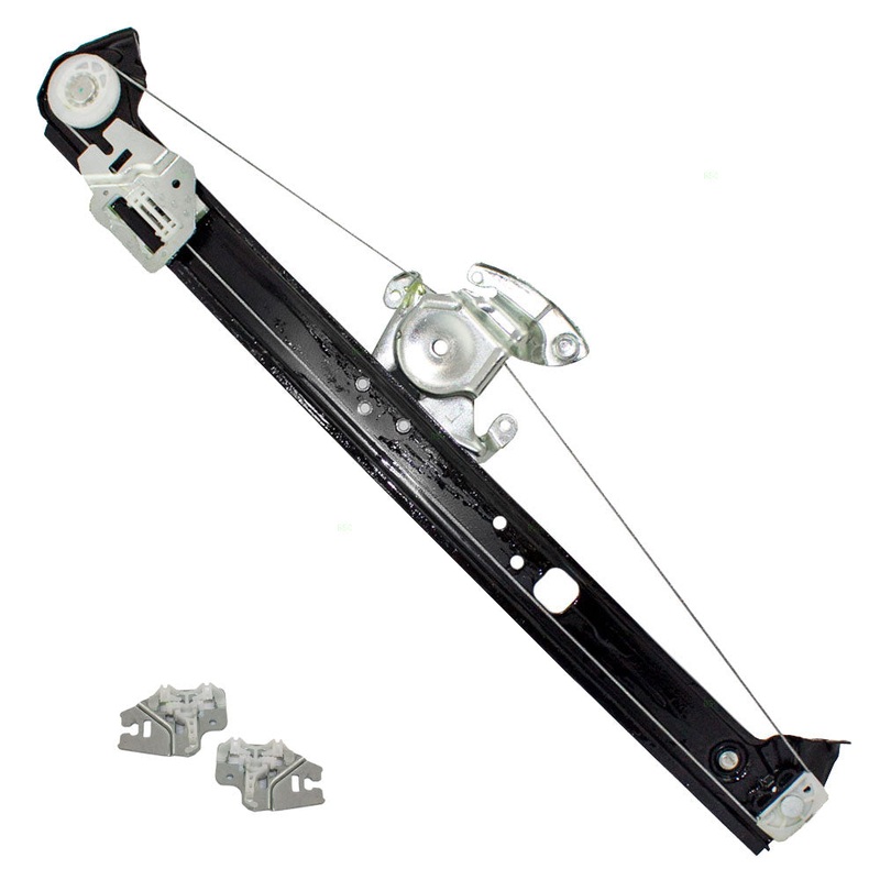 Brock Replacement Passengers Rear Power Window Lift Regulator with Set of Repair Guide Clips Compatible with 00-06 X5 5135712506 51337020659