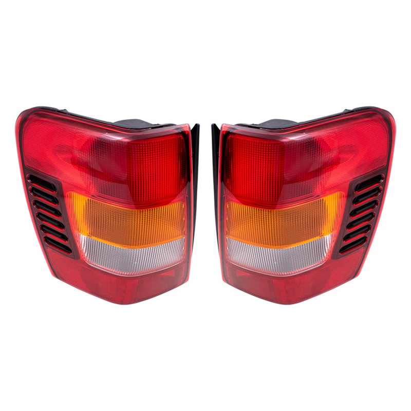 Brock Replacement Set Driver and Passenger Tail Lights with Circuit Board Compatible with 2002-2004 Grand Cherokee 55155139AH 55155138AI