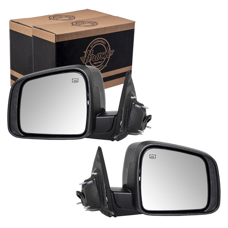 Pair Set Power Side View Mirrors Heated Manual Folding Replacement for 11-18 Dodge Durango 5SH43TZZAF 5SH42AXRAD
