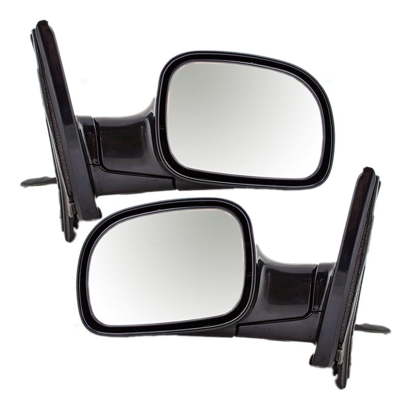 Replacement Set Driver and Passenger Power Side View Mirrors Heated Smooth Compatible with 2001-2007 Town & Country Grand Caravan 4894405AF 4894404AF