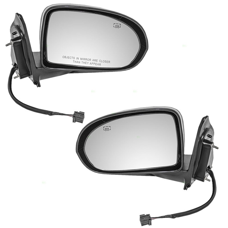 Replacement Set Driver and Passenger Power Side View Mirrors Heated Textured Compatible with 2007-2017 Compass 5115047AK 5115046AK
