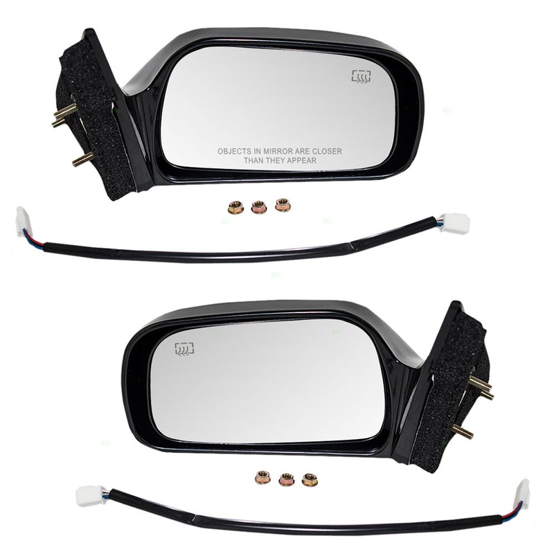 Brock Replacement Driver and Passenger Power Side View Mirrors Heated Compatible with 1997-2001 Camry US Japan 87940-33230-C0 87910-AA040-C0