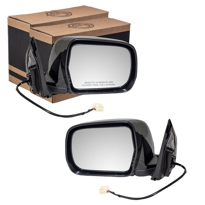 Brock Replacement Driver and Passenger Power Side View Mirrors Ready-to-Paint Compatible with 01-07 Highlander 06-07 Highlander Hybrid SUV 8794048150C0 8791048150C0