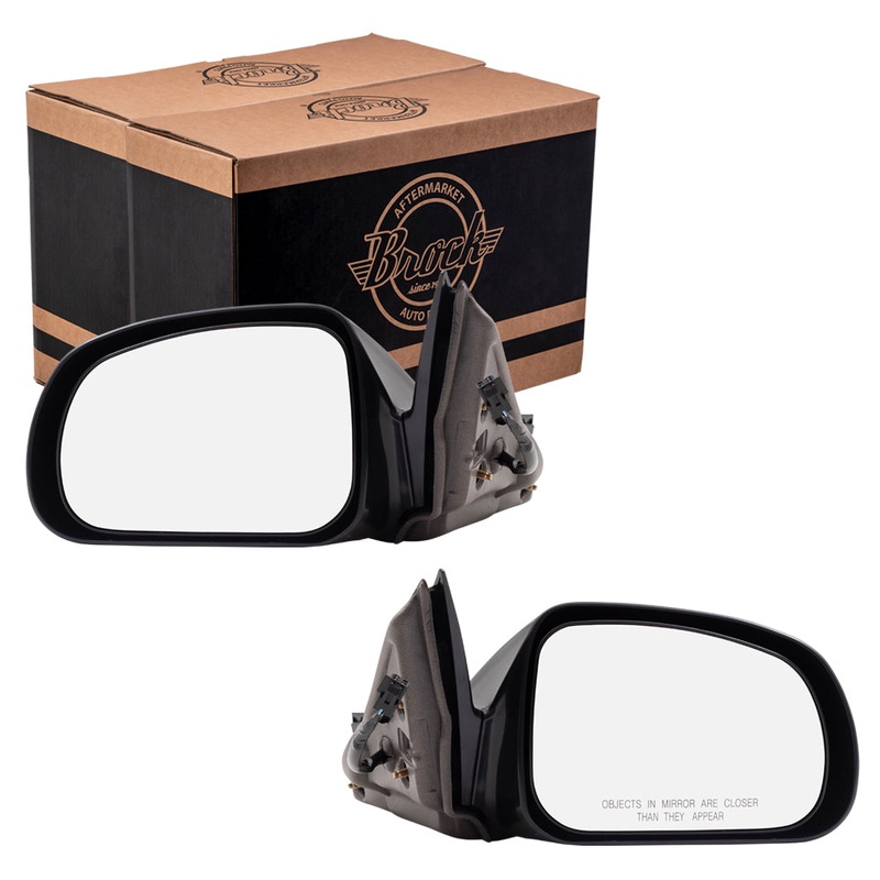 Brock Replacement Driver and Passenger Set Power Side Door Mirrors Compatible with 2004-2008 Grand Prix 15796390 15796389