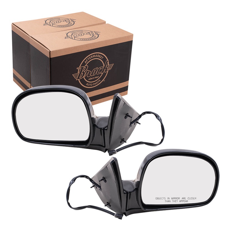Brock Replacement Driver and Passenger Set Power Side Door Mirrors Compatible with Blazer S10 Bravada Sonoma Pickup Hombre Jimmy