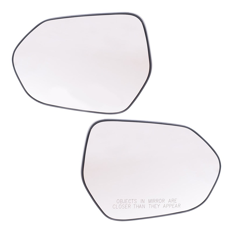 Brock Replacement Driver and Passenger Side Mirror Glass and Base with Heat without Blind Spot Detection Compatible with 2018-2020 Camry/Camry Hybrid & 2020 Corolla Sedan North America Built ONLY