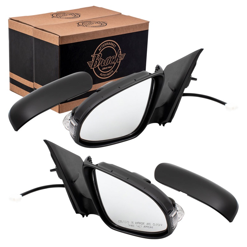 Brock Replacement Pair Set Power Folding Side View Mirrors Heated Signal Compatible with 2016 iM 2017-2018 Corolla iM 8794012E90 8791012F50