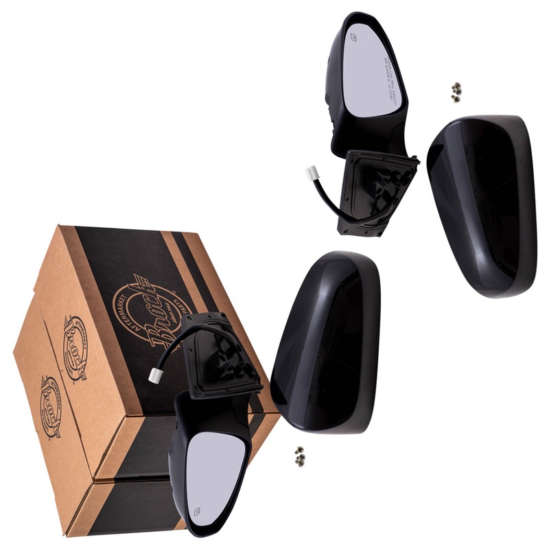 Brock Replacement Pair Set Power Side View Mirrors Heated Compatible with 2014-2017 Corolla 87940-02F30-C0 87910-02F90-C0