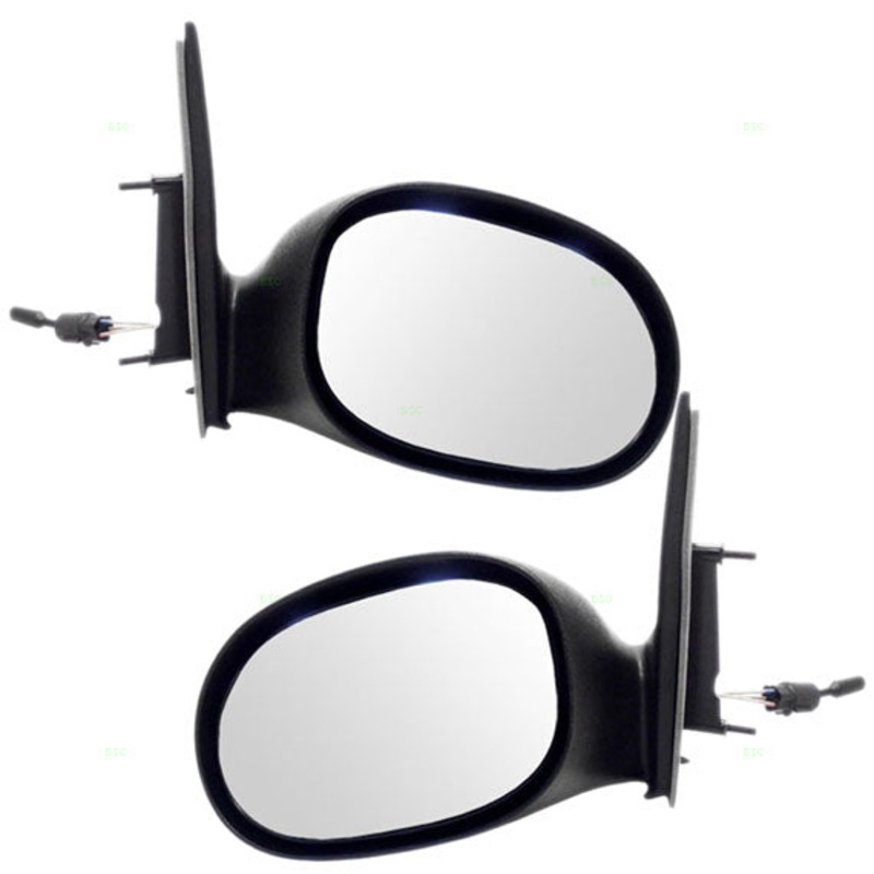 Driver and Passenger Manual Side View Mirror Textured Replacement for Dodge Plymouth 4783561AN 4783560AN